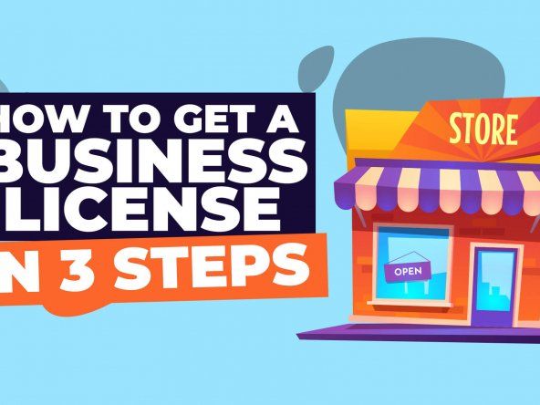 Getting a business license for a store illustration
